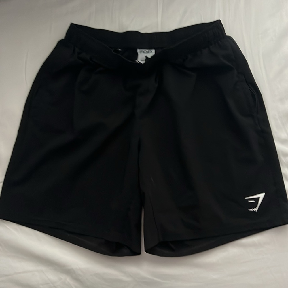 Gymshark Arrival 7” Zip Pocket Shorts, Black, Medium